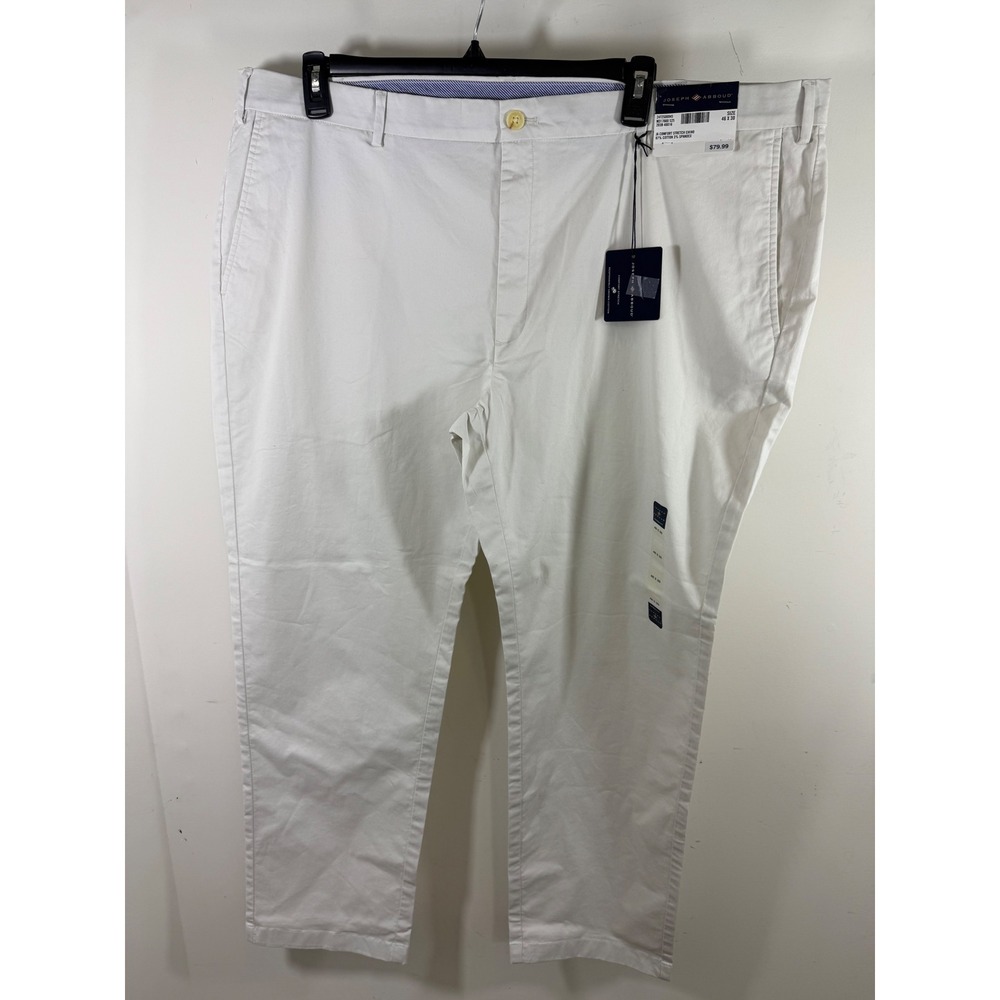 NWT Joseph Abboud Chino Pants Men's 46x30 Ivory Stretch Preppy Business Casual